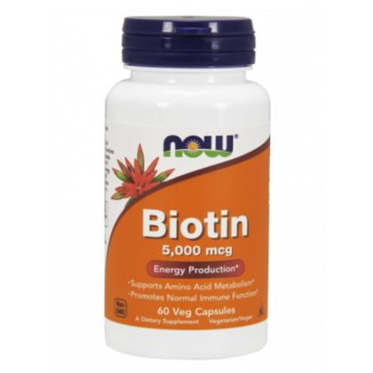 Биотин Б7, 5000 мкг| Biotin  B7 | Now Foods, 60 капс
