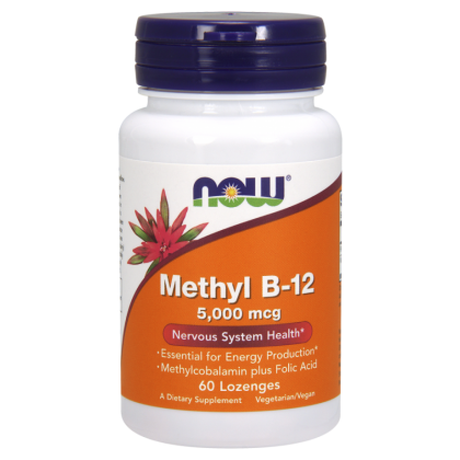 Витамин  Б12, Метил 5000 мкг | Vitamin B12 Methyl | Now Foods, 60 дражeта