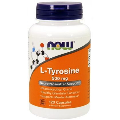 Л-Тирозин 500 мг | L-Tyrosine | Now Foods, 60 Капсули