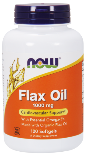 Ленено масло 1000 мг | Flax Oil Organic |  Now Foods, 100 капс