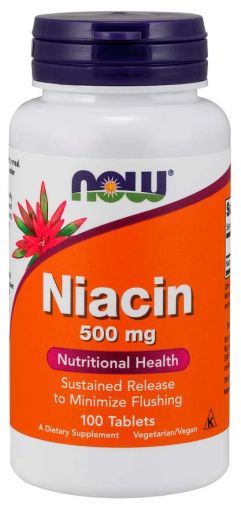Витамин Б-3, Ниацин 500мг | Vitamin B-3 | Now Foods, 100 таблетки