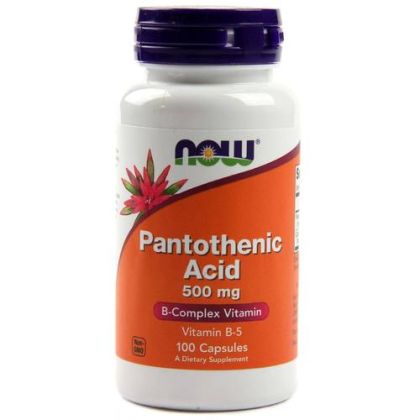 Витамин B-5 500 мг | Pantothenic Acid |Now Foods, 100 Капсули