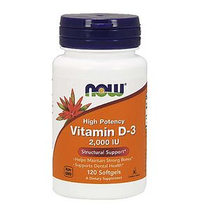  Витамин Д3 2000 IU 120 дражета | Vitamin D3 | Now Foods 