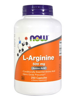 Л-Аргинин 500 мг | L-Arginine | Now Foods, 100 капс