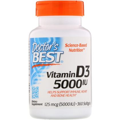 Витанин Д3, 360 капсули |Vitamin D3 | Doctor's Best
