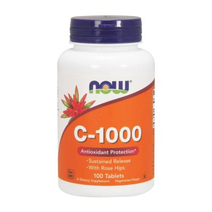 Витамин Ц 1000 мг | C-1000 | Удължено освобождаване | Nоw Foods, 100 таб 