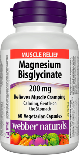 Магнезий Бисглицинат | Magnesium Bisglycinate | Webber naturals, 60 вег.капс.