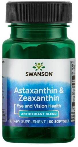 Астаксантин и Зеаксантин | Astaxanthin & Zeaxanthin | Swanson, 60 дражета