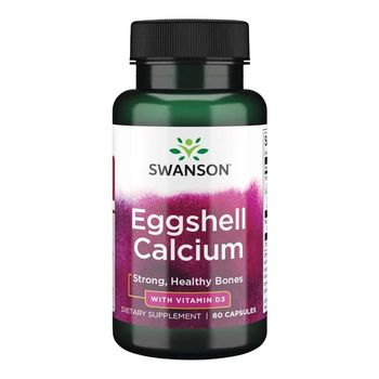 Яйчени черупки с Вит. Д | Eggshell Calcium with Vitamin D-3 | Swanson, 60 капс 