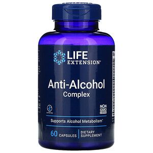 Анти Алкохол предотвратява махмурлук | Anti Alcohol Complex | Life Еxtension, 60 капс