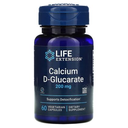 Калциев Д - Глюкарат 200 мг | Calcium D-Glucarate | Life Extension 60 капсули