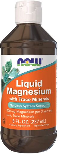 Течен магнезий с Трейс минерали | Liquid Magnesium with Trace Minerals | Now Foods, 237 мл 