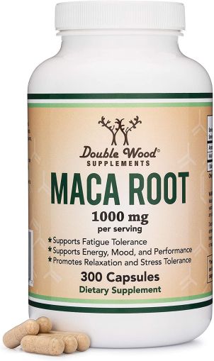 Корен от мака 1000 мг | Maca Root | Double Wood, 300 капс. 