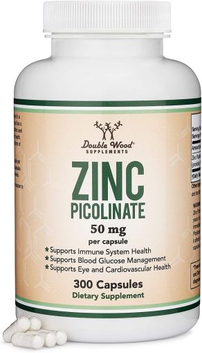 Цинк (Пиколинат) 50 мг | Zinc Picolinate  | Double Wood, 300 капс.  