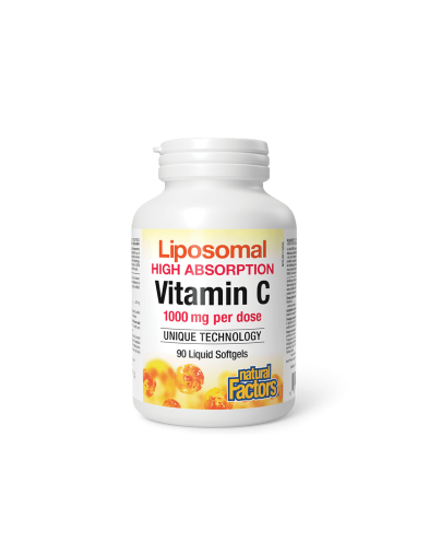 Липозомен Витамин Ц 500 мг | Liposomal Vitamin C | Natural factors, 90 драж. 