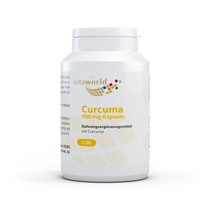 Куркума и Пиперин | Curcuma 500 mg + Piperin  |  Vitaworld®, 120 капс.