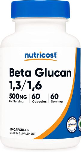 Бета глюкани 1.3 , 1.6  500 мг | Beta Glucan | Nutricost , 60 капс. 