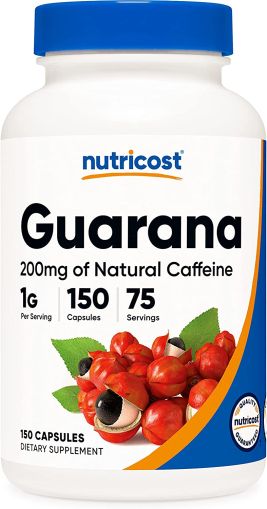 Гуарана 500 мг | Guarana | Nutricost , 150 капс. 