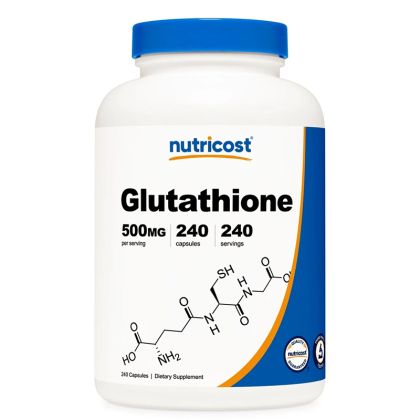 Глутатион 500 мг | Glutathione Reduced Form | Nutricost , 240 капс. 