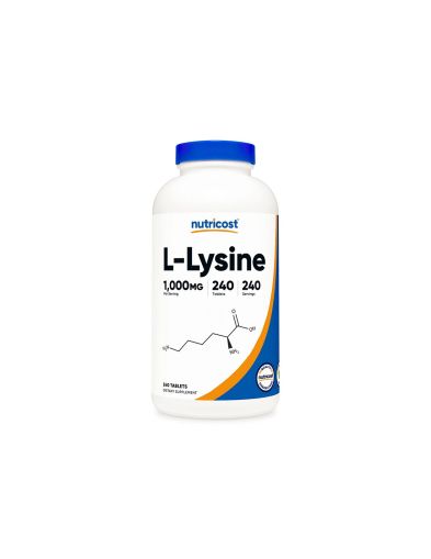 Л - Лизин 1000 мг | L-Lysine | Nutricost , 240 капс. 