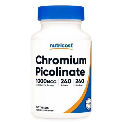 Хром Пиколинат 1000 мкг | Chromium Picolinate | Nutricost , 240 табл. 