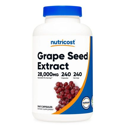 Гроздово семе екстракт 400 мг  | Grape Seed Extract | Nutricost , 240 капс. 