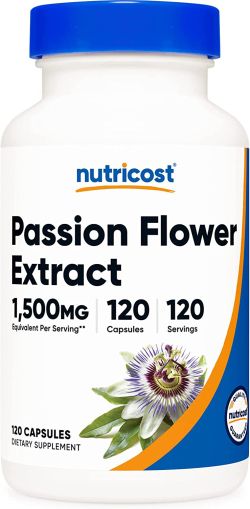 Пасифлора 375 мг | Passion Flower Extract | Nutricost , 120 капс. 