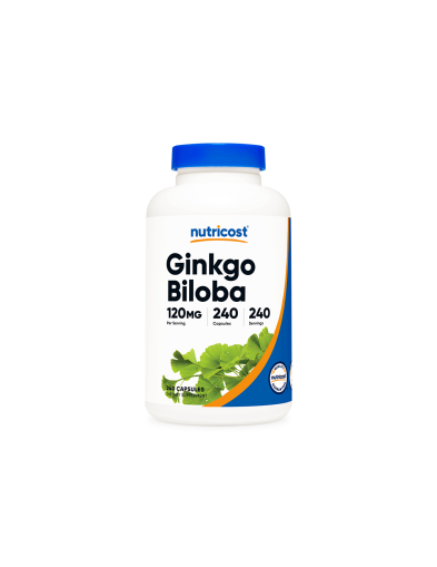 Гинко Билоба 120 мг | Ginkgo Biloba | Nutricost, 240 капс. 