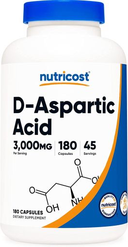 Д - Аспарагинова Киселина | D - Aspartic Acid | Nutricost, 180 капс. 