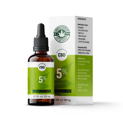 CBD конопено масло 5 % Канабидиол  | CBD Oil Full spectrum 5 % | Cannapopolis, 10 мл 
