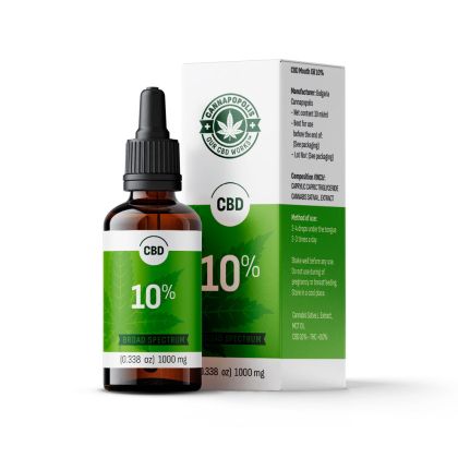 CBD конопено масло 10 % Канабидиол  | CBD Oil Full spectrum 10 % | Cannapopolis, 10 мл 