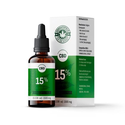 CBD конопено масло 15 % Канабидиол  | CBD Oil Full spectrum 15 % | Cannapopolis, 10 мл 