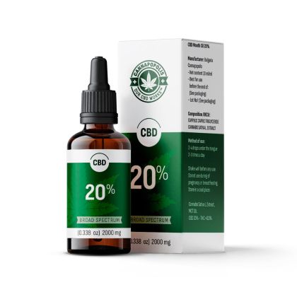 CBD конопено масло 20 % Канабидиол  | CBD Oil Full spectrum 20 % | Cannapopolis, 10 мл 