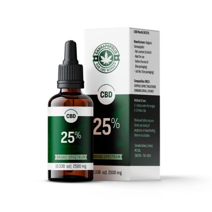 CBD конопено масло 25 % Канабидиол  | CBD Oil Full spectrum 25 % | Cannapopolis, 10 мл 