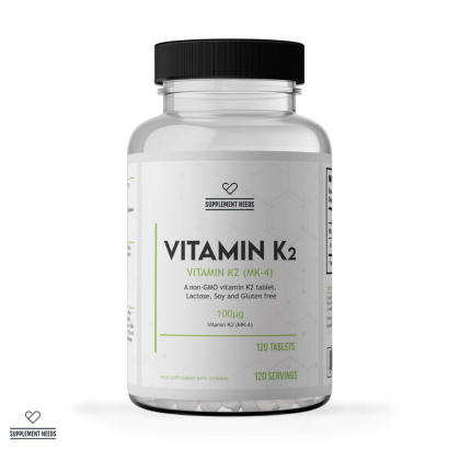 Витамин К2 100 мкг | Менахинон | Vitamin K-2 MK-4 | Supplements Needs, 120 табл. 