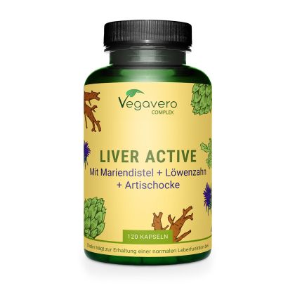 Билкова смес за черния дроб | Liver Active Complex | VegaVero, 120 капс. 