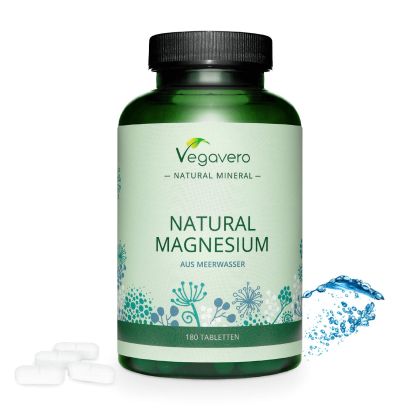 Натурален морски магнезий 300 мг | Natural Magnesium | VegaVero, 180 табл. 