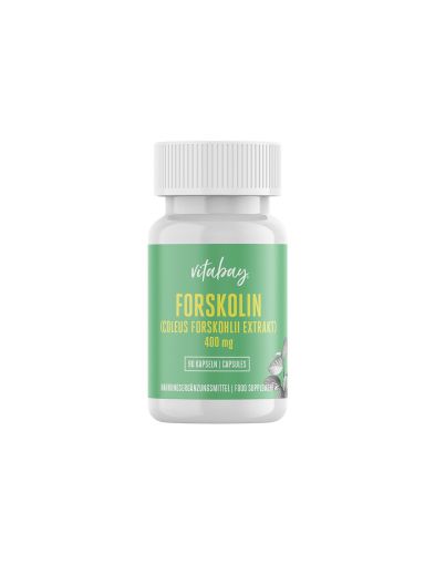 Форсколин ( Екстракт от Колеус форсколий) 400 мг | Forskolin - Coleus Forskohlii Extrakt | Vitabay, 90 капс. 
