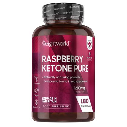 Малинови кетони 1200 мг | Raspberry Ketone Pure | Weight World , 180 капс. 