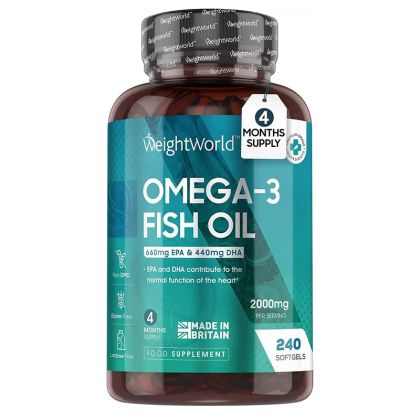 Омега-3 Рибено масло 660 mg EPA/ 440 mg DHA | Omega-3 Fish Oil  | Weight World , 240 капс. 