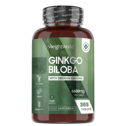 Гинко билоба + Сибирски женшен | Ginkgo Biloba with Siberian Ginseng | Weight World , 365 табл. 
