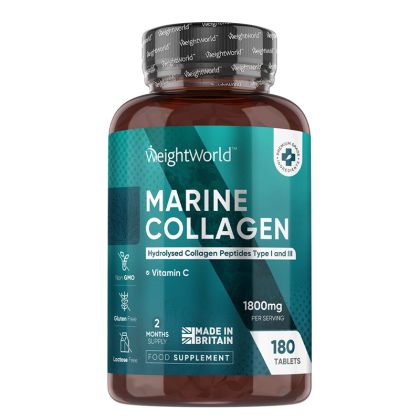 Хидролизиран морски колаген + Витамин С | Marine Collagen Type I and III + Vitamin C | Weight World , 180 табл.