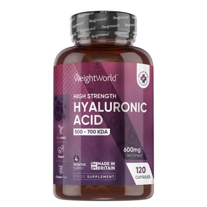 Хиалуронова киселина 600 mg | Hyaluronic Acid High Strength | Weight World , 120 капс.
