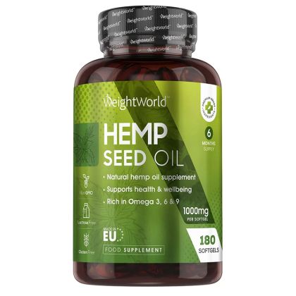 Масло от конопено семе | Hemp Seed Oil | Weight World ,  180 капс.