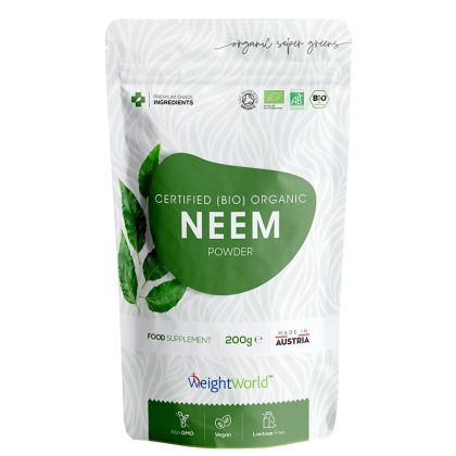Нийм (лист) | Certified Organic Neem Powder | Weight World , 200 гр прах 