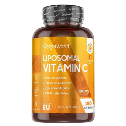 Липозомен витамин С 1000 мг | Liposomal Vitamin C | Weight World , 180 капс. 