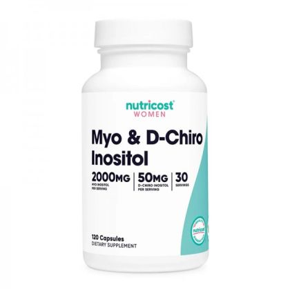 Мио + Д-хиро Инозитол 2000 мг |  Myo & D-Chiro Inositol for Women | Nutricost, 120 капс.