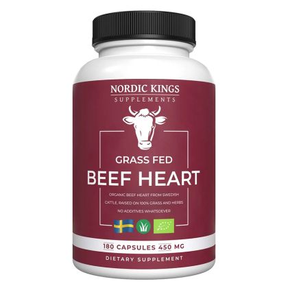 Говеждо сърце 500 мг | Beef Heart | Nordic Kings, 180 капс. 