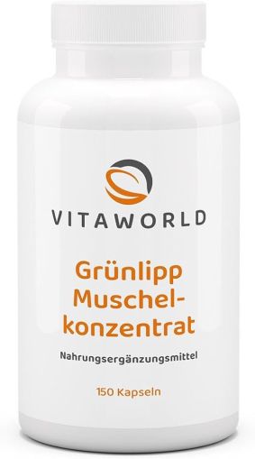 Зеленоуста мида концентрат 500 мг | Grunlipp Muschel konzentrat | Vitaworld®, 150 капс. 