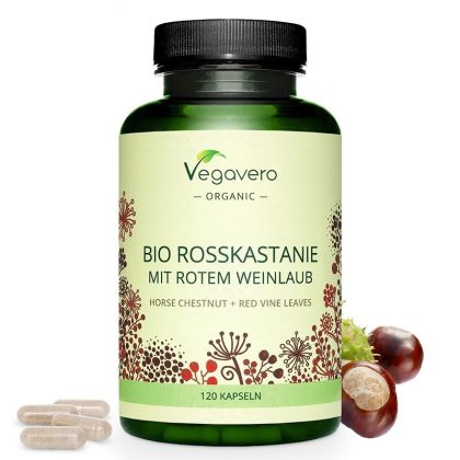 Див кестен и червени лозови листа Био | Bio rosskastanie mit rotem weinlaub | Vegavero, 120 капс. 